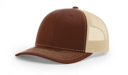 Cotton twill front panels and visor with mesh back panels